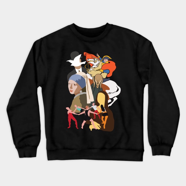 Famous Paintings Grouped Crewneck Sweatshirt by isstgeschichte